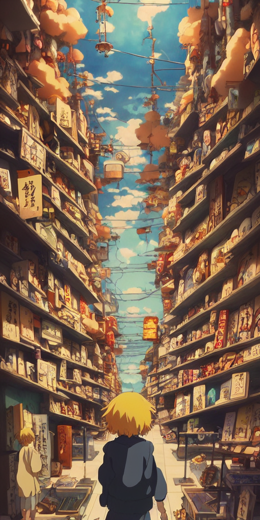 store full of curious collectibles :: incredible, anime, Digital 2D, animated by Kyoto Animation, St...