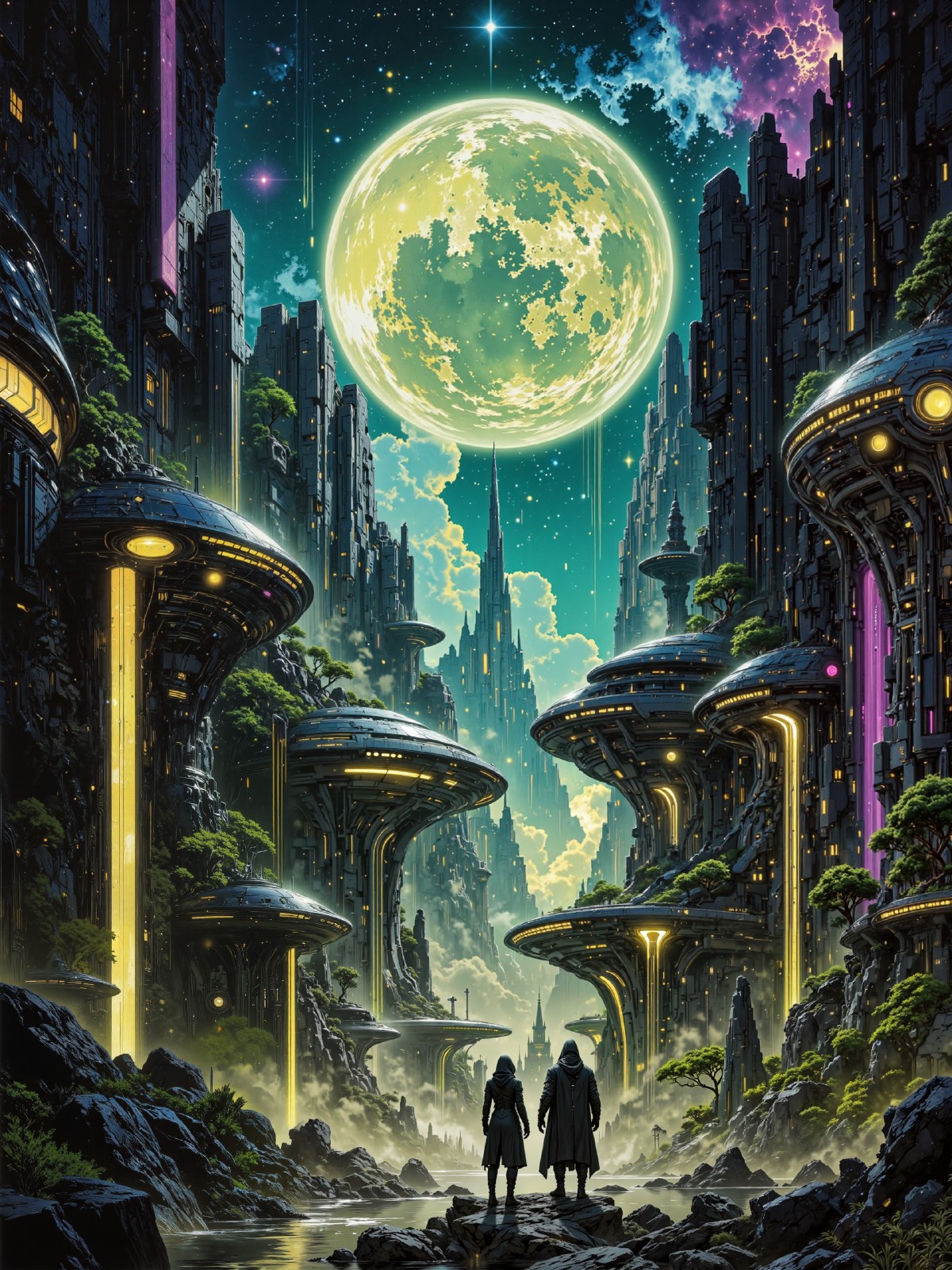 famous artwork, hyper-realistic and  science fiction epic inspired by stephan martiniere and john berkey, ultra-high-res