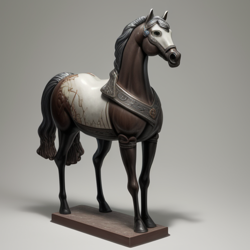 a horse made of ceramic,HD