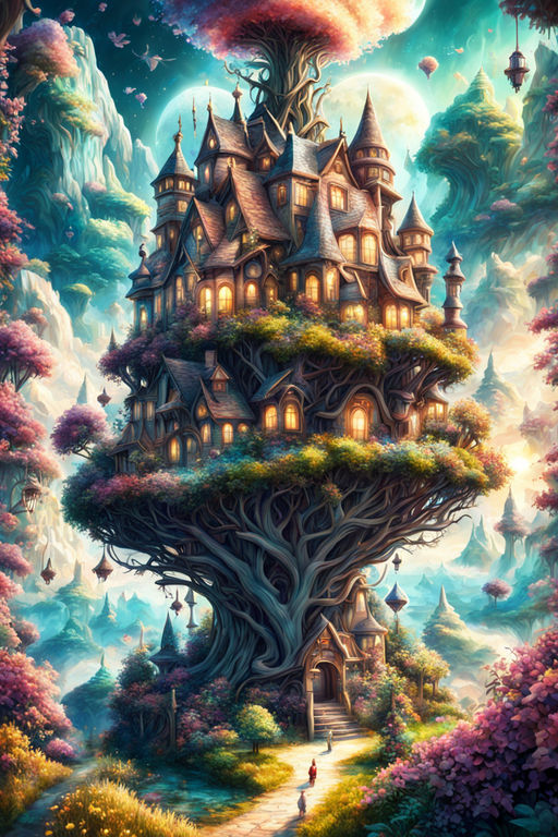 Dreams come true,surealism image of beautiful fantasy imagination,high detailed,8 k ,very high detai...