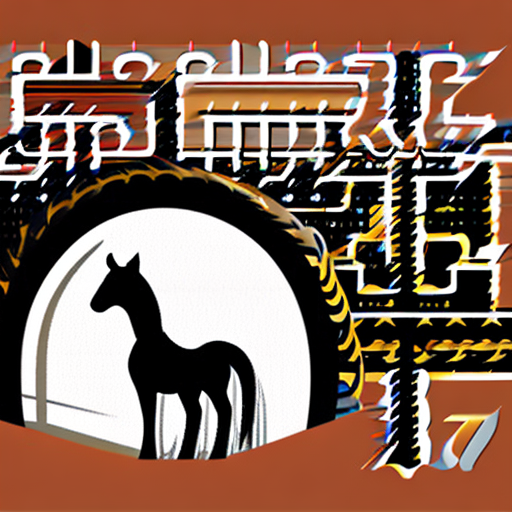 Horse logo 2d flat vector