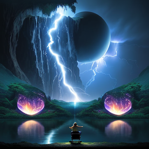 focused dream light.
a dreaming world. on the distance, planets and floating isle full of lightning,...