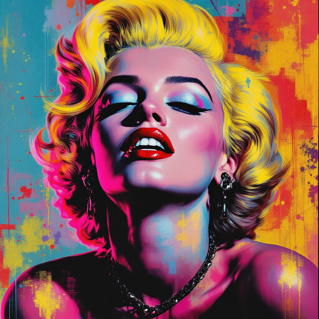 create a portrait of Marilyn Monroe with Brazilian Phonk Art is a creative fusion that blends the ...