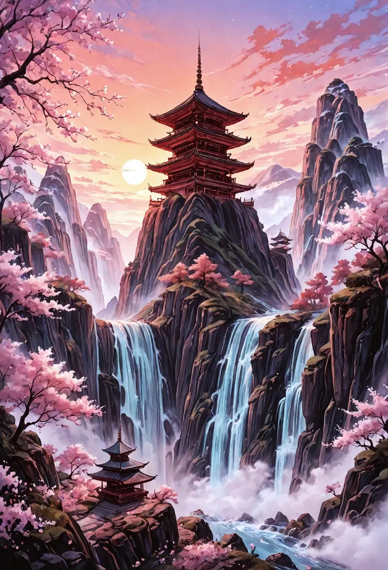 best_quality, intricate_details, sharp_focus, painterly, traditional media, vibrant_colors, ink_wash, cinematic_lighting