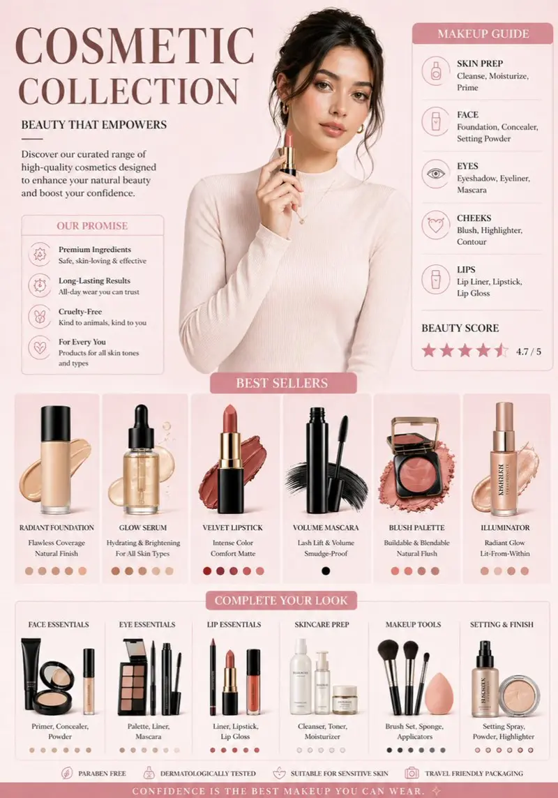 奢华美妆品牌信息图