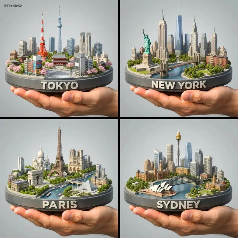3D Miniature City Model