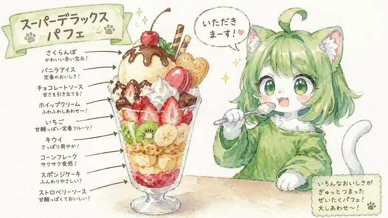 角色吃着精致的冰淇淋