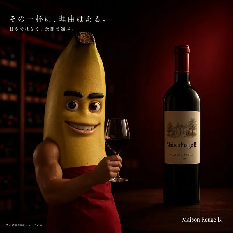 酒窖中的香蕉广告