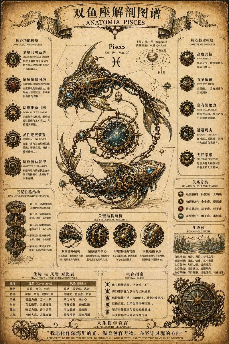 蒸汽朋克星座解剖图