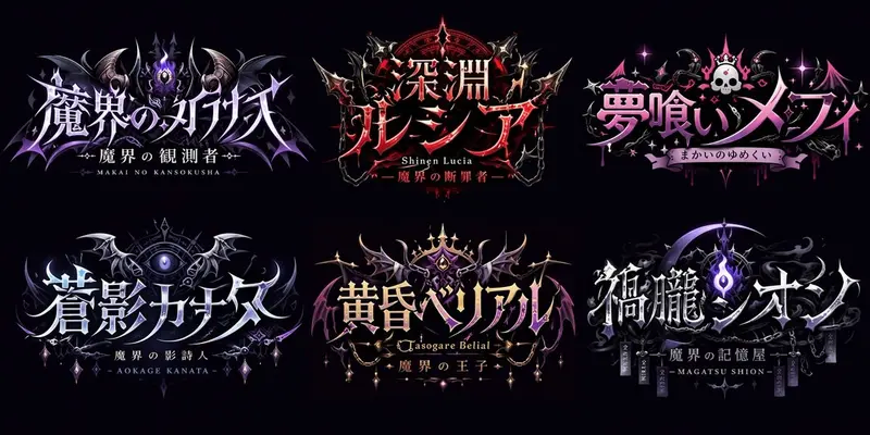 哥特风 VTuber Logo 设计