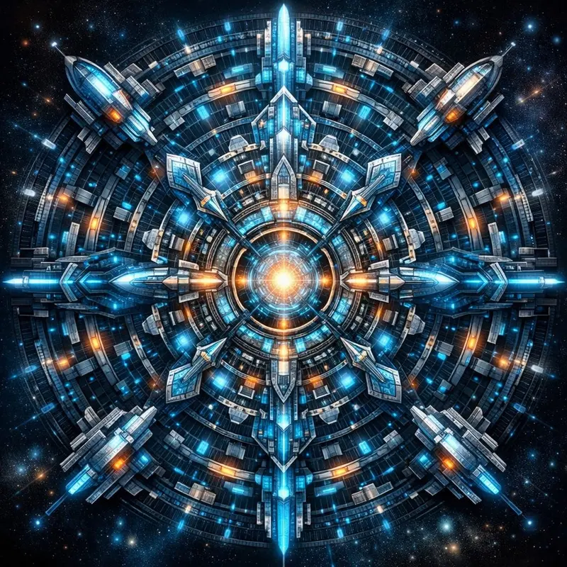Futuristic Mandala Illustration
