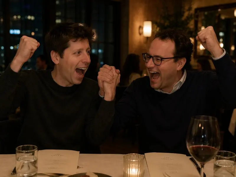Two Men Celebrating